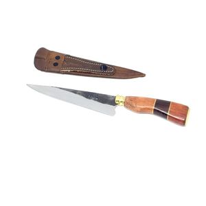 Faca Churrasco Gaúcha 1007Ts-M2 7'' Carbono Rústica Cabo Madeira Chifre