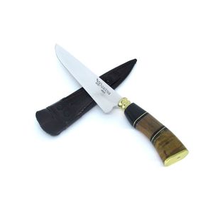 Faca Churrasco E Cozinha Gaúcha 1007Hf-Mmc 7'' Cabo Madeira E Chifre