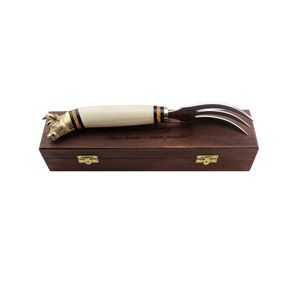 Garfo Churrasco Zakharov Premium Golden Bull Osso (23,5 Cm Total)
