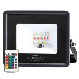 Refletor Tech Alumínio 50W Bivolt Led Rgb C/ Controle