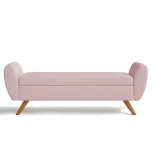 Recamier Bau Grecia 1,40M Suede Rosa Bebe - Clique Decor