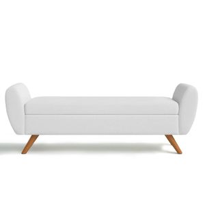 Recamier Bau Grecia 1,40M Suede Branco - Clique Decor