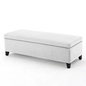 Recamier Bau Veneza 1,20M Suede Branco - Clique Decor