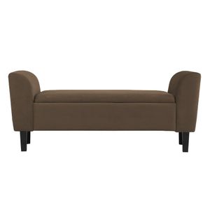 Recamier Bau França 1,40M Suede Marrom - Clique Decor