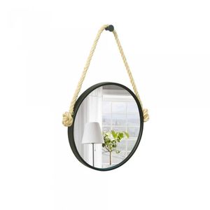 Espelho Decorativo Adnet Alça Sisal Natural Redondo