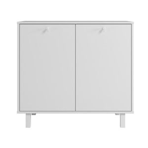 Balcão Em Mdp Com 2 Portas E 2 Prateleiras Brv Móveis Branco