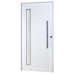 Porta Lambril De Giro Com Puxador E Visor Esquerda Topsul 210x90cm Esquadrisul Branco