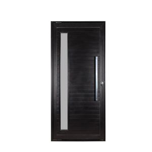 Porta Lambril Pivotante Com Puxador E Visor Direita Topsul 220x100cm Esquadrisul Preto