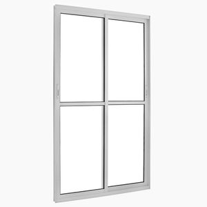 Porta Correr 2 Folhas Móveis Central Topsul 210x120cm Esquadrisul Branco