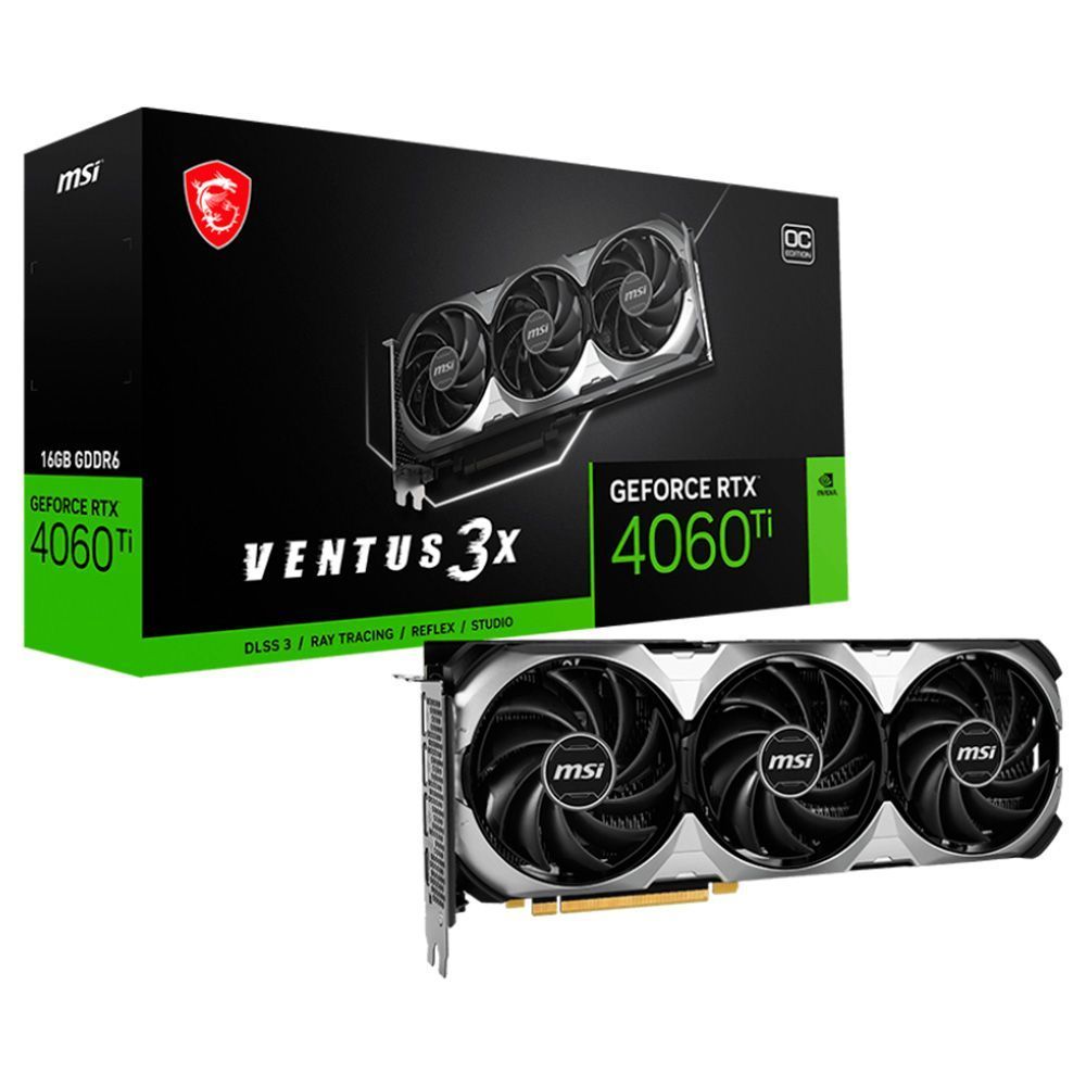 Gpu Nv Rtx4060ti 16gb Gddr6 128bits Ventus 3x Oc Msi 912-v517-004