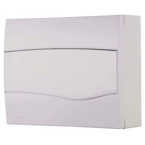 Quadro De Distribuição De Sobrepor 12 Din Ou 8 Nema Tramontina Com Porta Branca Tramontina