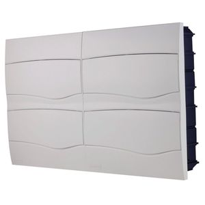 Quadro De Distribuição De Embutir 48 Din Ou 32 Nema Tramontina Com Porta Branca Tramontina