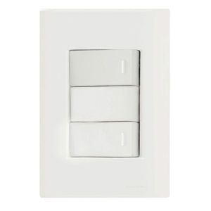 Conjunto 4x2 Com 2 Interruptores Simples 10 A 250 V Tramontina Giz Branco Tramontina