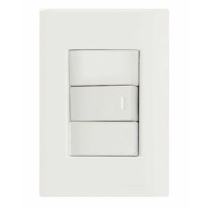 Conjunto 4x2 Com 1 Interruptor Bipolar 10 A 250 V Tramontina Giz Branco Tramontina