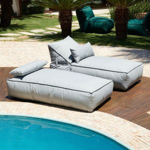 Chaise Em Outdoor Com Encosto Móvel Taipe Cinza