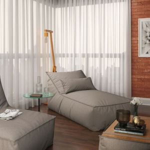 Chaise Em Linho Taipe Cinza/marrom