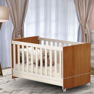 Berço Americano Mini Cama Encanto Nature Com Branco - Peternella Móveis