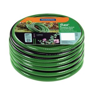 Mangueira Flex Para Jardim Tramontina Verde Com Faixa Preta Em Pvc 4 Camadas 10 M Tramontina