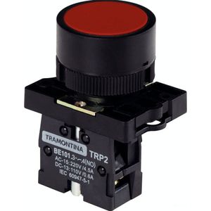 Botão De Impulso Tramontina Trp2-ea41 1na Vermelho Com Base De Plástico Tramontina