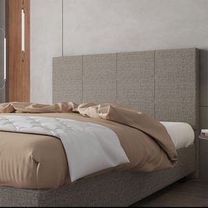 Cabeceira Estofada Casal King Size 195 Cm Marte Linho Skybox Marrom