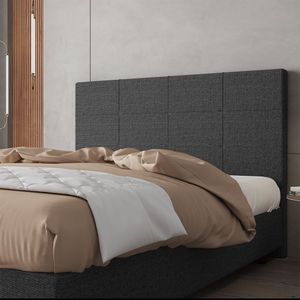 Cabeceira Estofada Casal 140 Cm Marte Linho Skybox Preto