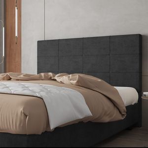 Cabeceira Estofada Casal 140 Cm Marte Veludo Skybox Preto