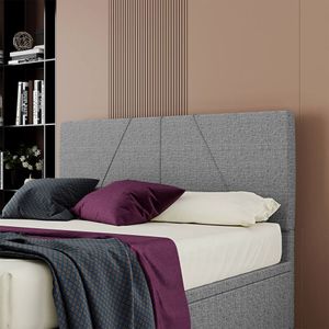 Cabeceira Estofada Casal Queen Size 160 Cm Júpiter Linho Skybox Cinza