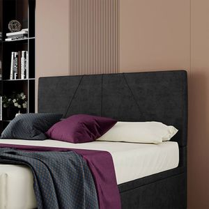 Cabeceira Estofada Casal Queen Size 160 Cm Júpiter Veludo Skybox Preto
