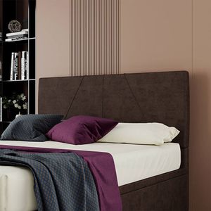 Cabeceira Estofada Casal 140 Cm Júpiter Veludo Skybox Marrom