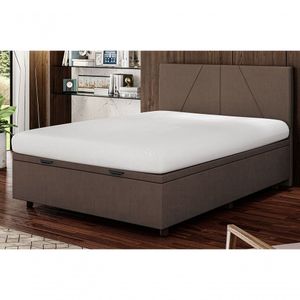Base Cama Box Baú Viúva Veludo Skybox Marrom