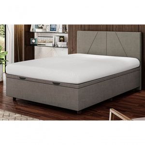 Base Cama Box Baú Viúva Linho Skybox Marrom