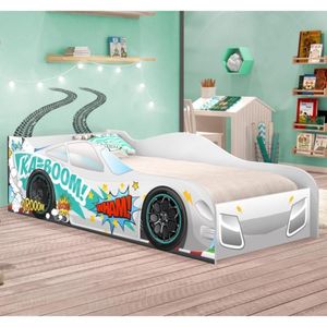 Cama Carro Kaboom Branco Solteiro