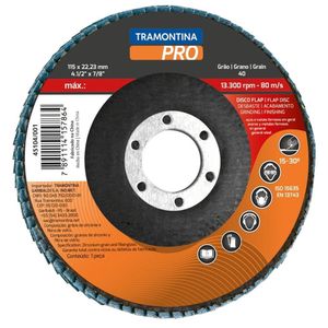 Disco Flap 4.1/2" Grão 60 Tramontina Pro Tramontina