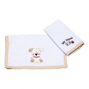 Kit Fraldinha De Boca Em Malha Cachorrinho Branca