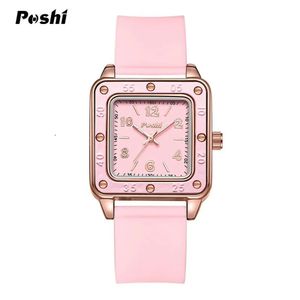 Relógio Feminino Poshi 923 à Prova D'água Rosa