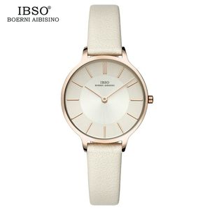 Relógio De Quartzo Feminino Ibso 6608 à Prova D'água Bege