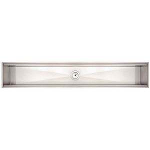 Escorredor úmido 105x18cm Para Sobrepor Em Aço Inox Com Acabamento Scotch Brite
