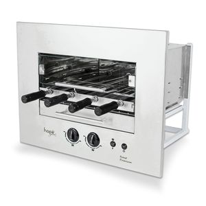 Assador a Gás GLP Rotativo de Embutir Hope Roast Premium 04 Espetos Bivolt 5001