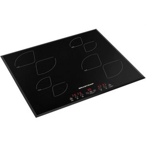 Cooktop Brastemp Gourmand 4 Bocas Vitrocerâmico Preto Indução 220V BDJ62AEBNA