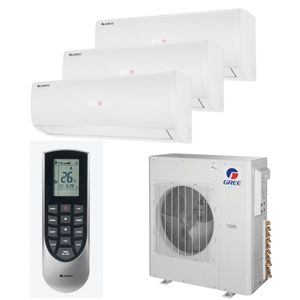 Ar Condicionado Multi Split Inverter Tri Split Gree 42000 BTUs (2x9000+1x24000) Q/F 220V GWHD42ND3EO