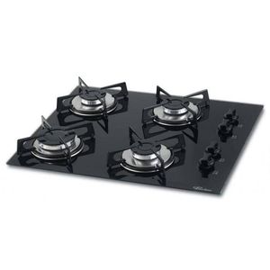Cooktop Fischer 4 Bocas Vidro Preto Chama Rápida Bivolt 1519-5713