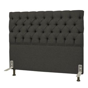 Cabeceira Cama Box Casal Queen 160cm Cristal Linho Chumbo