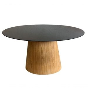 Mesa De Jantar Cone Oval 120x80 Cm Base Laminada Em Madeira