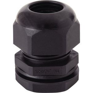 Conector Prensa-cabo 1.1/2 Polegada Tramontina Em Termoplástico Preto Com Bucha Tramontina