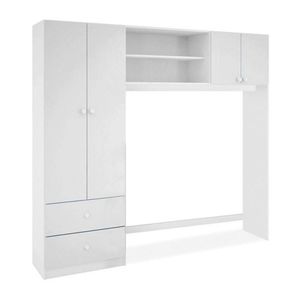 Guarda Roupa Conjugado Infantil Ternura Branco