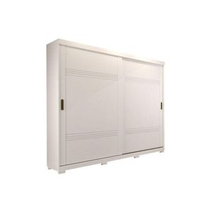 Guarda Roupas 2 Portas De Correr E 4 Gavetas C/ Pés Blumenau Branco - Panan