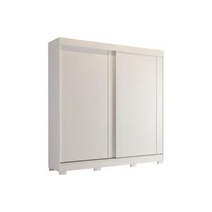 Guarda Roupas 2 Portas De Correr E 3 Gavetas C/ Pés Ilhéus Branco - Panan