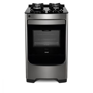 Fogão Consul Piso 4 Bocas Inox Bivolt Mesa Vidro CFO4VAR