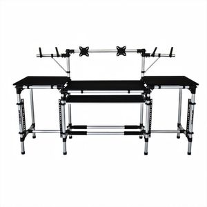 Rack Titanium Linear Rav-l Ideal P/ Set Dj Conta C/ Suporte Vesa