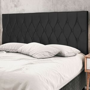 Cabeceira Solteiro Jbe Moveis Madri 94cm Preto Cama Box 88cm